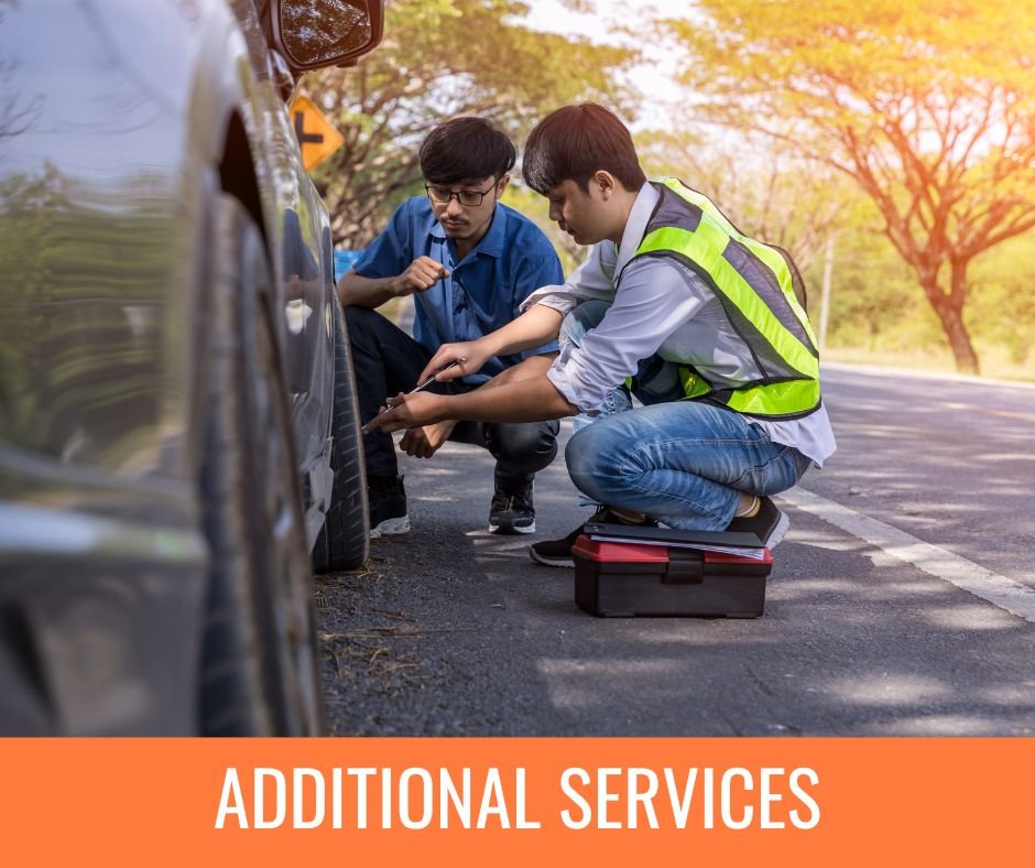 Changing flat tyre